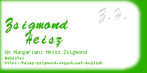 zsigmond heisz business card